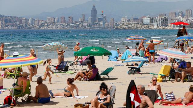 Playa de Benidorm el pasado fin de semana.