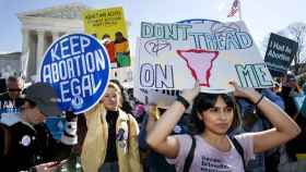 Manifestación en Estados Unidos a favor de la legalización del aborto.