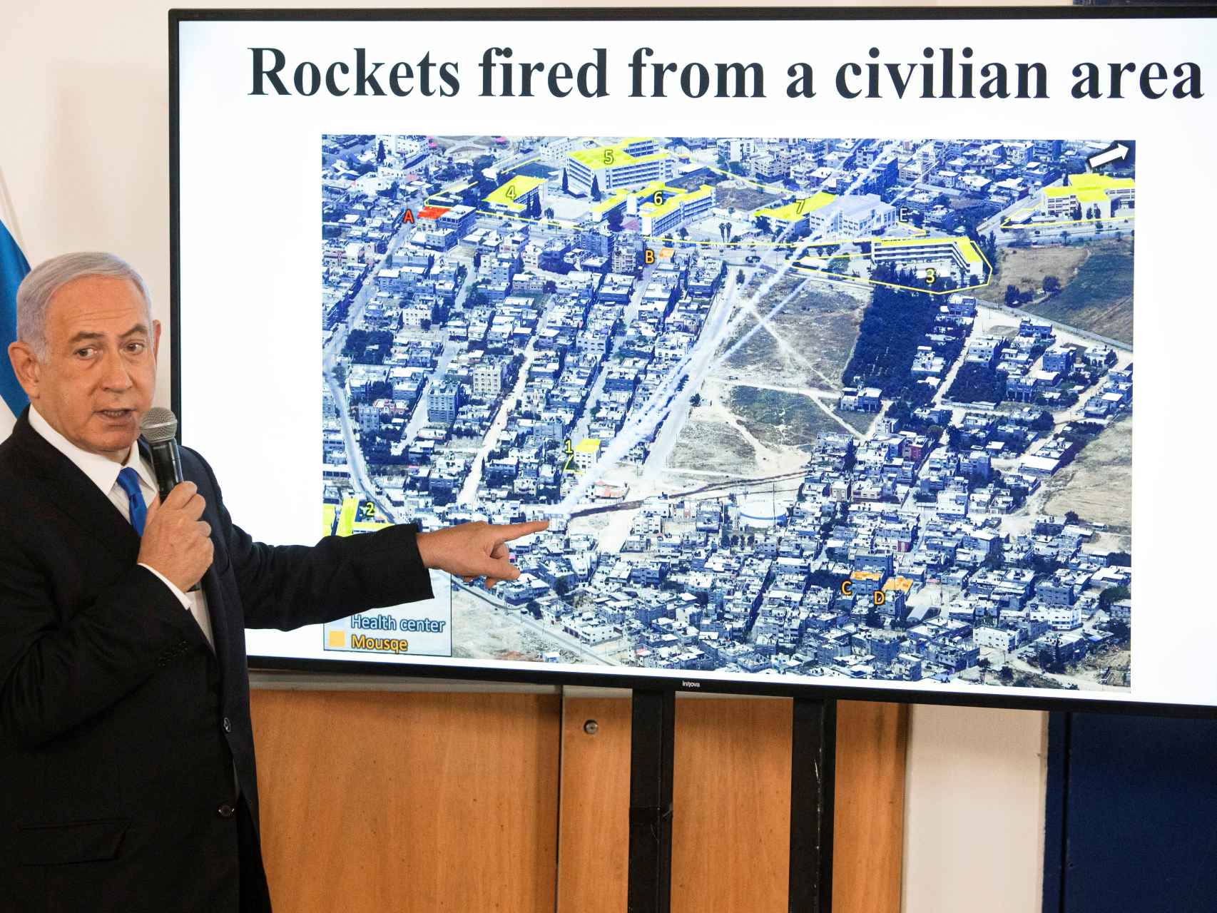 Netanyahu, explicando la ofensiva israelí en Gaza.
