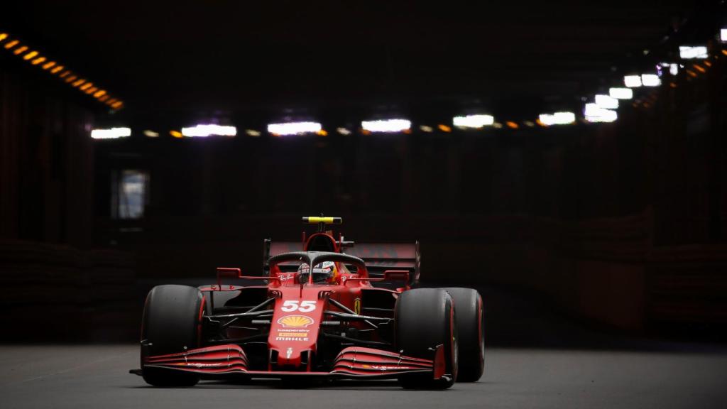 Carlos Sainz, en el circuito de Mónaco