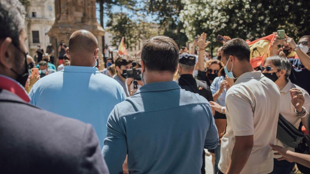 El líder de Vox, Santiago Abascal, en Ceuta.