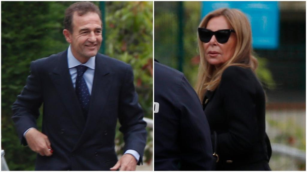 Alessandro Lequio y Ana Obregón en el funeral de Ana María Obregón.