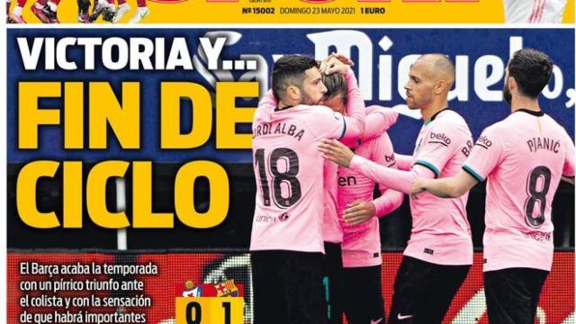 La portada del diario SPORT (23/05/2021)