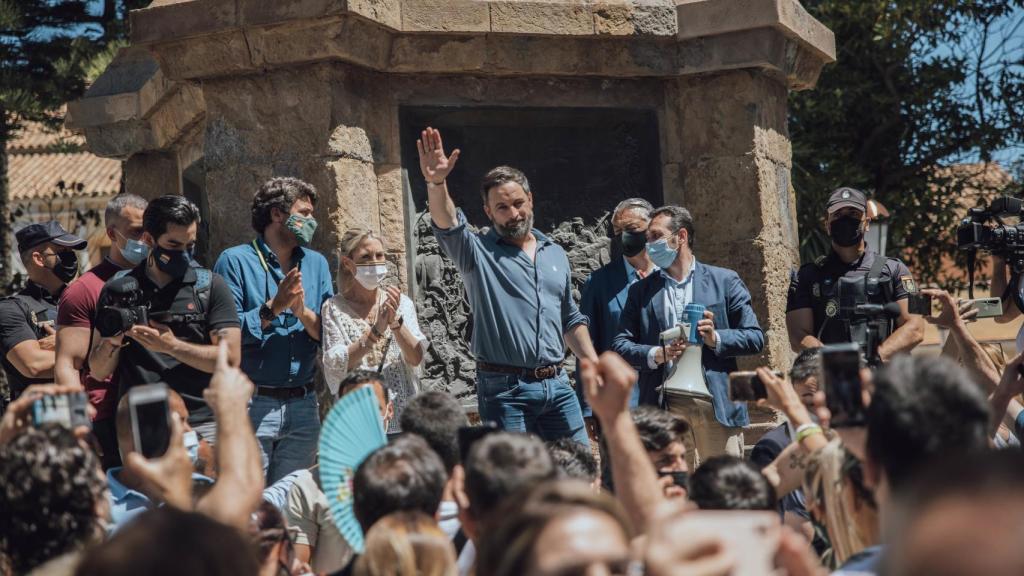 El líder de Vox, Santiago Abascal, el pasado jueves en Ceuta.