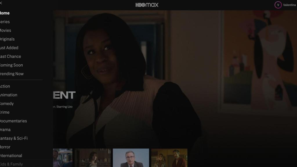 Captura de la aplicación HBO Max en iOs.