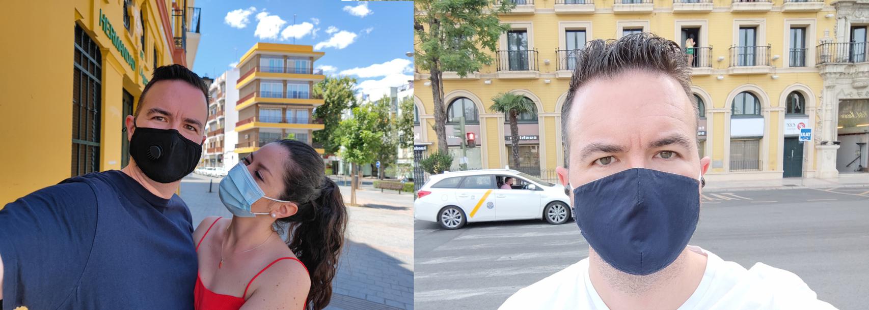 Selfie con la cámara trasera / Selfie con la cámara delantera