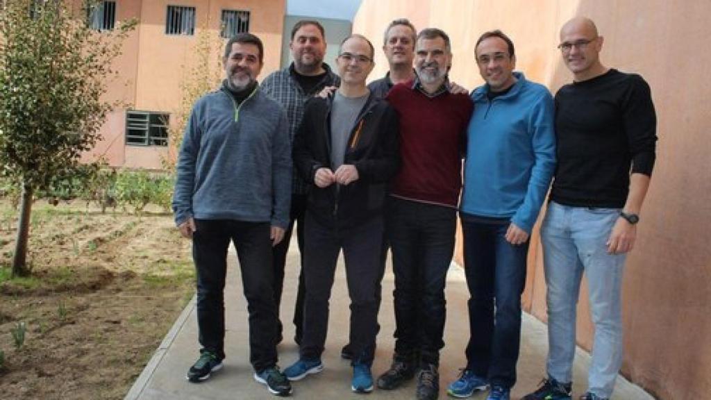 Los presos del 'procés' en la prisión de Lledoners.