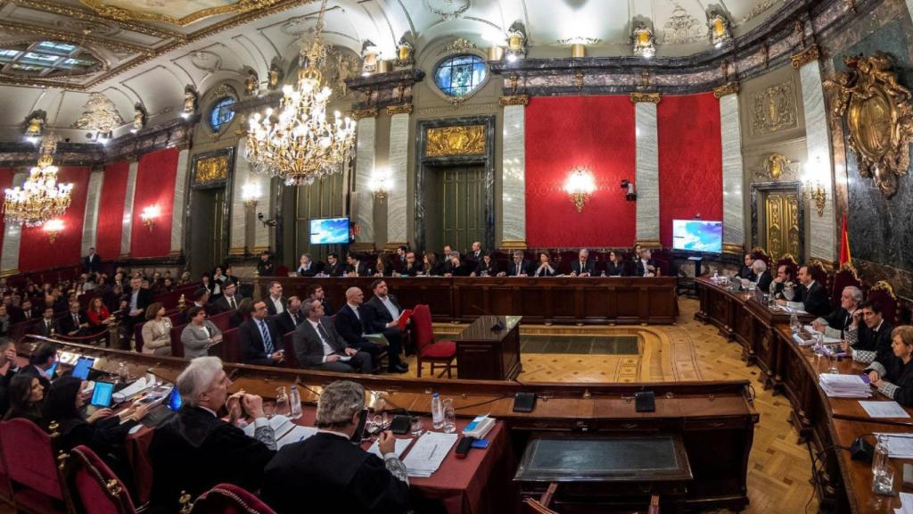 La Sala de lo Penal del Tribunal Supremo, durante el juicio del procés.