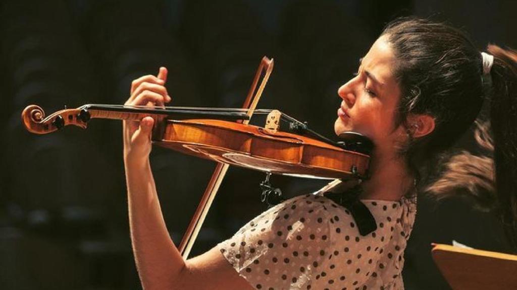 María Dueñas en uno de sus recitales