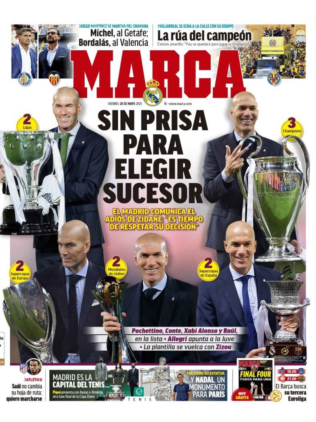La portada del diario MARCA (28/05/2021)