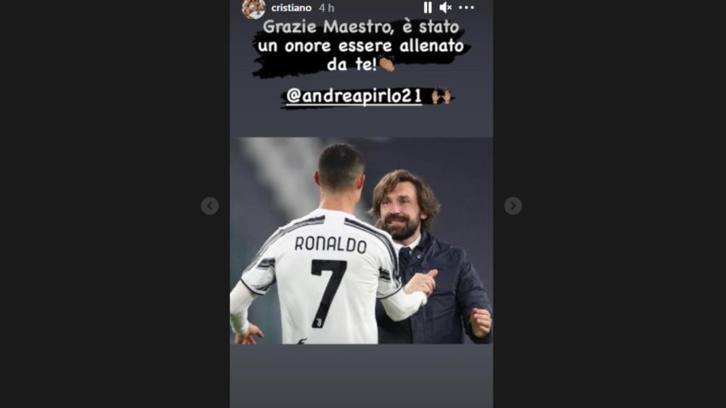Mensaje de Cristiano a Pirlo