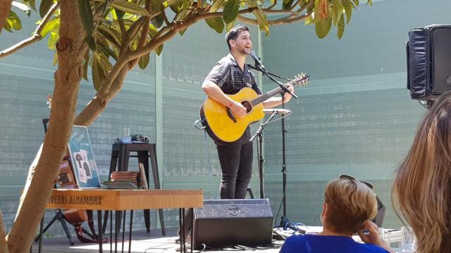 Fran Perea, en la terraza interior de La Cueva del Jazz