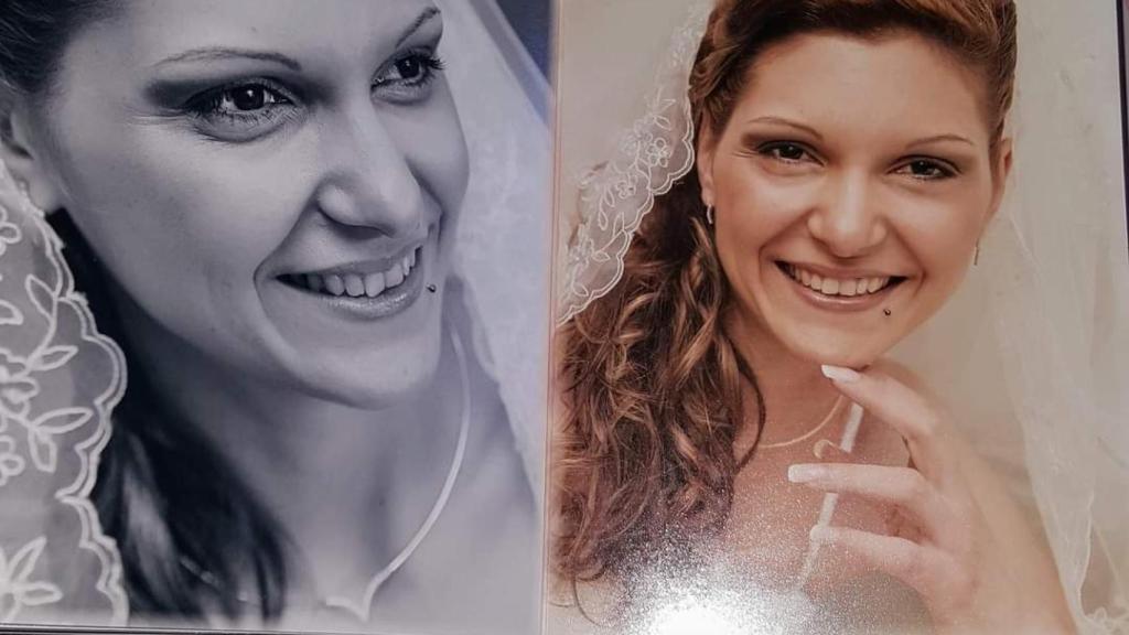 Clara en las fotografías de su boda.
