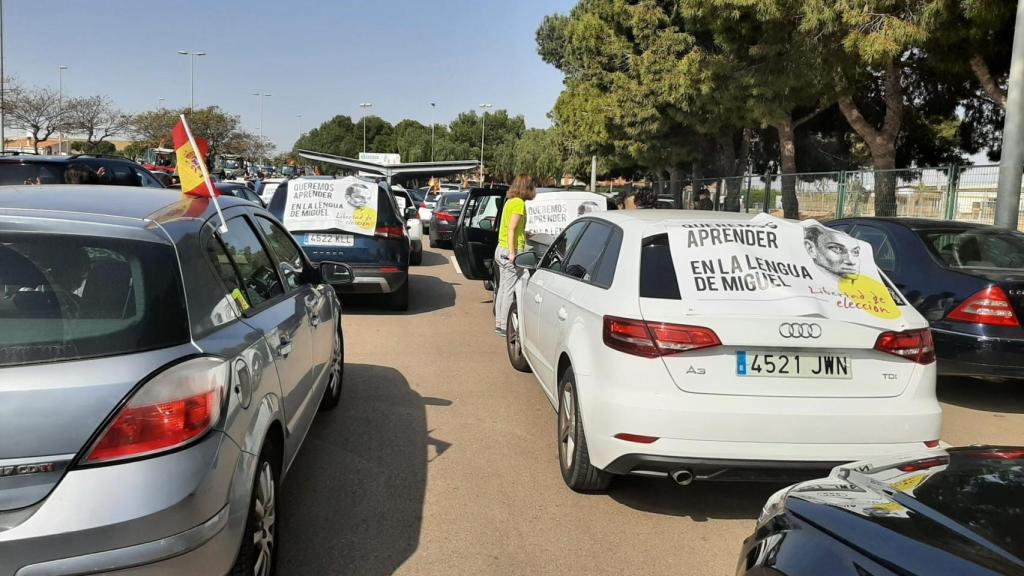 Una de las movilizaciones contra la imposición del valenciano.
