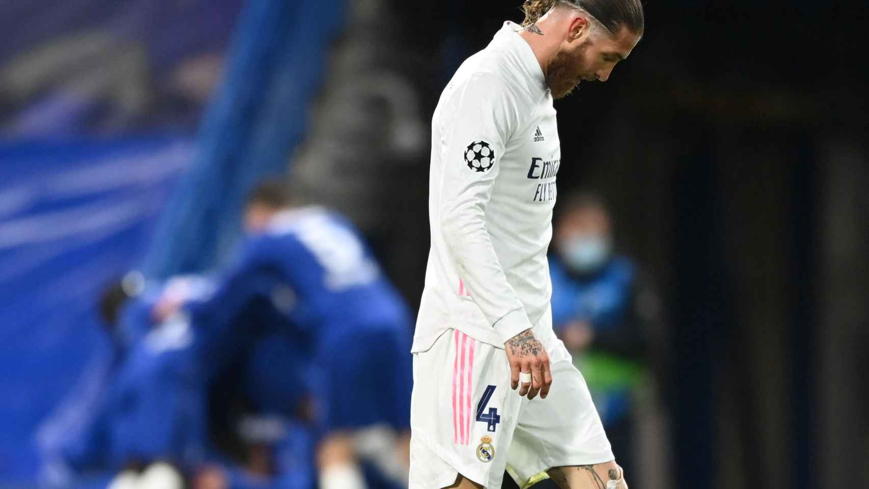 Sergio Ramos, durante un partido de esta temporada con el Real Madrid