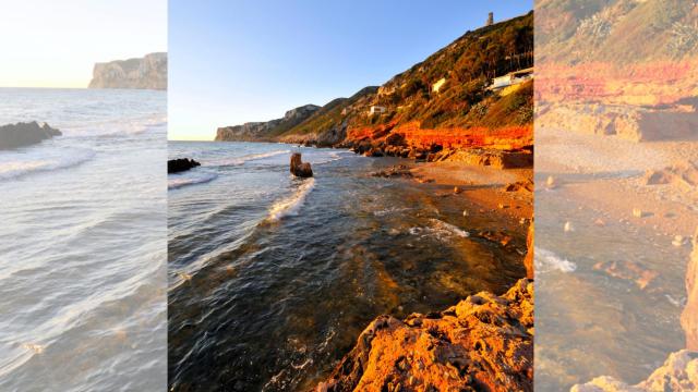 La cala del Gosset está situada en la zona costera de Les Rotes (Dénia)