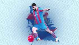 El montaje del Barça del 'Kun' Agüero con la camisetá azulgrana