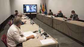 El presidente de la Junta, Juanma Moreno, preside el comité de expertos de manera telemática.