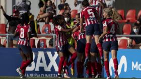 Las jugadoras del Atlético de Madrid celebrando un gol