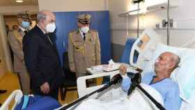 Brahim Ghali en un hospital de Argelia tras salir de España.