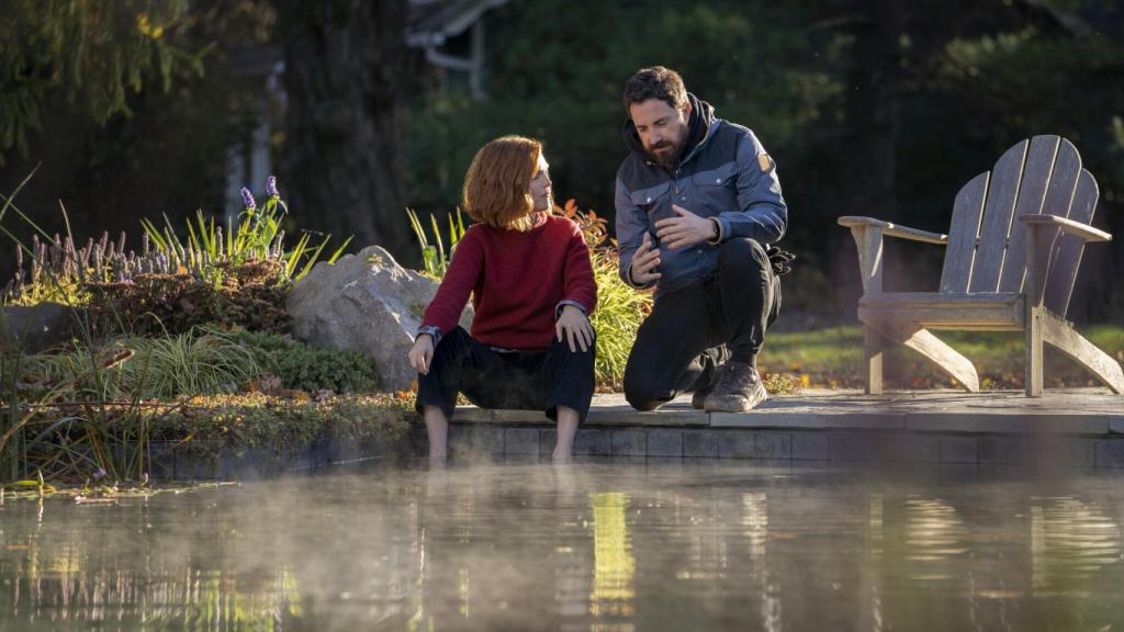 Pablo Larraín y Juilanne Moore.