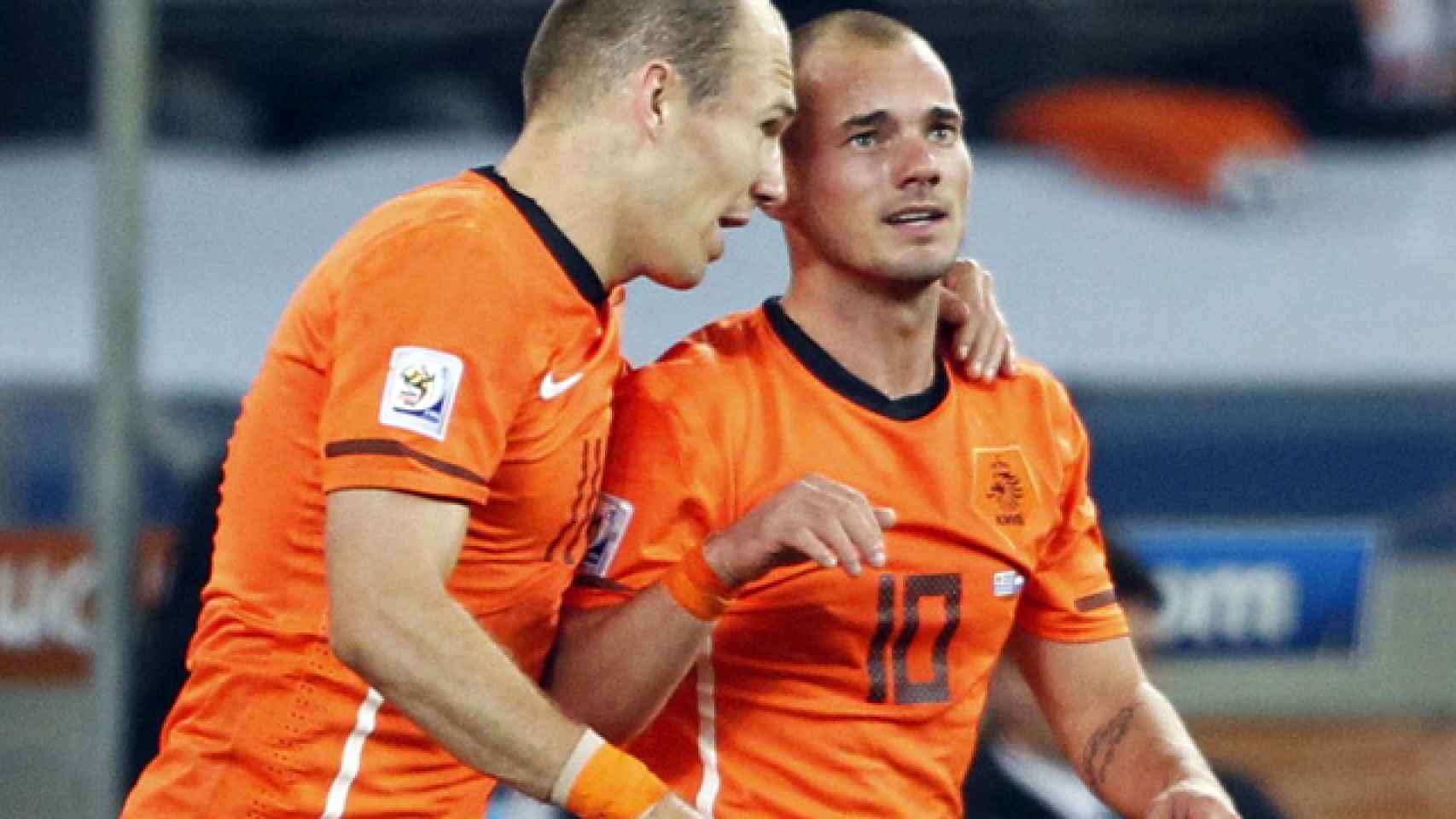 Sneijder, con Holanda en el Mundial de Sudáfrica