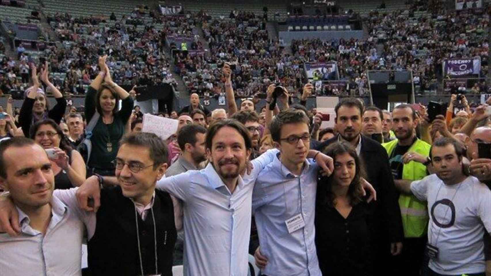 Foto fundacional de Podemos en el primer Vistalegre.