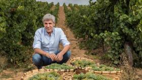 José Moro en su viñedo de El Bierzo.