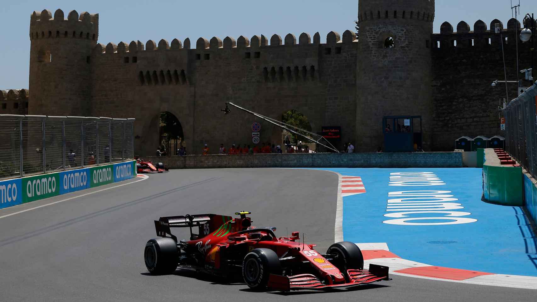 Carlos Sainz en el Gran Premio de Bakú de Fórmula 1