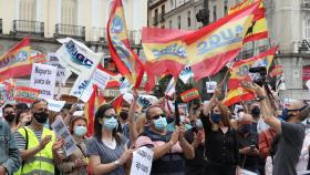 Manifestación de guardias civiles en Madrid.