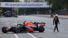 Max Verstappen y su accidente durante el Gran Premio de Azerbaiyán de 2021