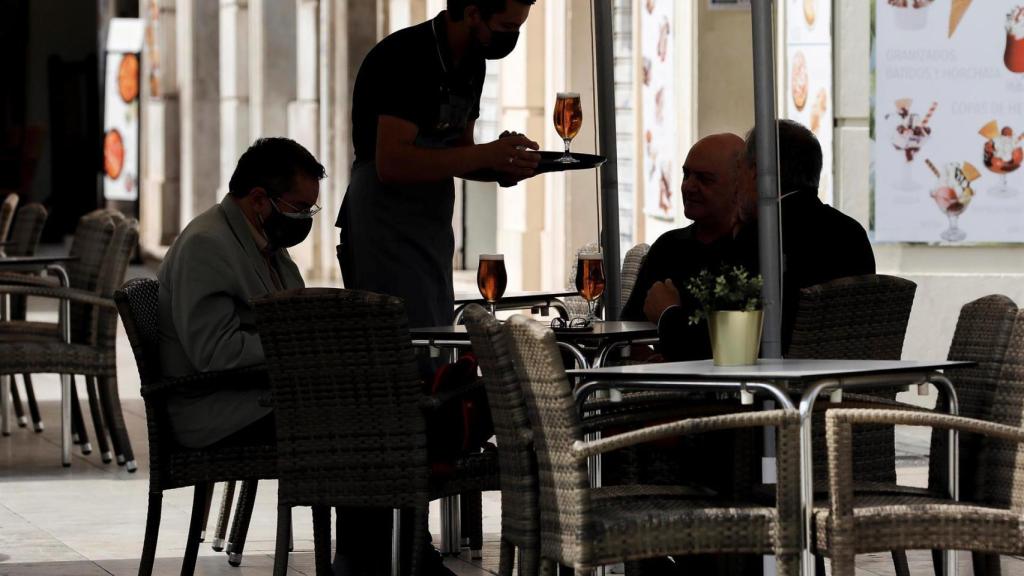 Una terraza de un bar, la semana pasada.