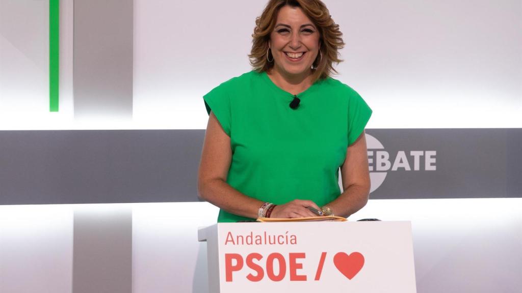 Susana Díaz en el debate de este martes.