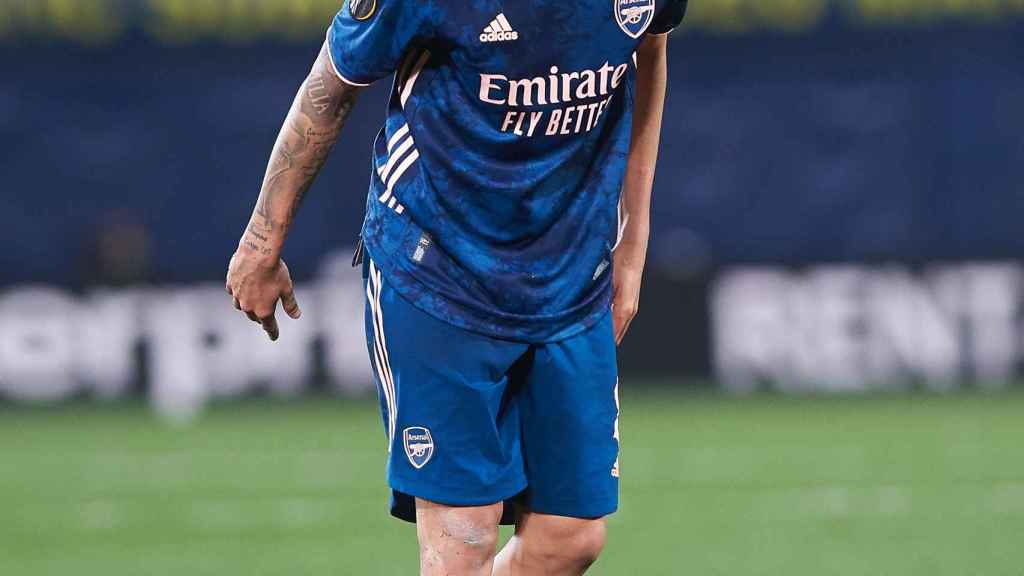 Dani Ceballos, en un partido del Arsenal en la temporada 2020/2021