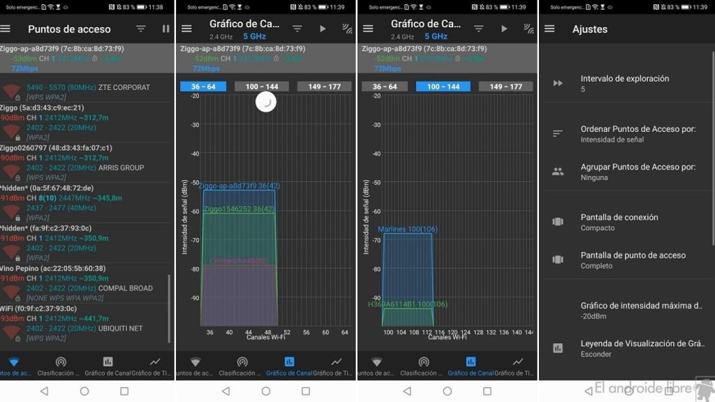 WiFi analyzer options