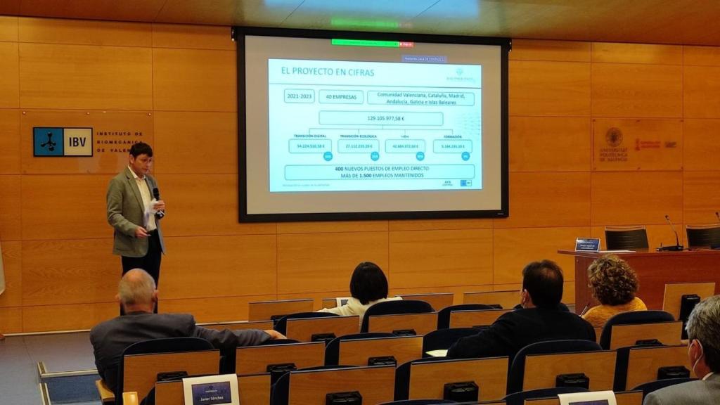 Javier Sánchez, director gerente de IBV, durante la presentación del proyecto.