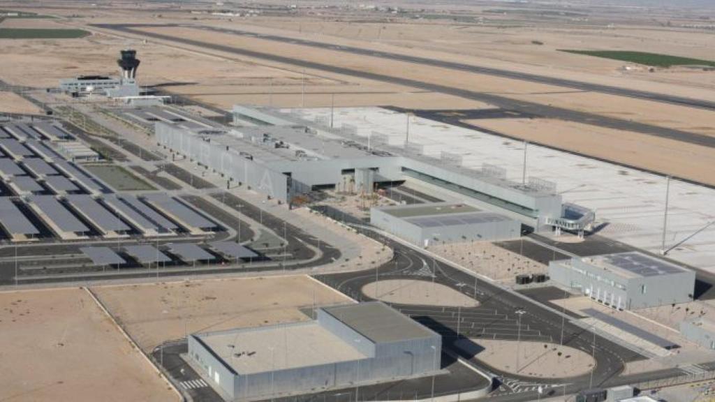 Vista aérea del Aeropuerto Internacional de la Región de Murcia que está situado en la pedanía de Covera.