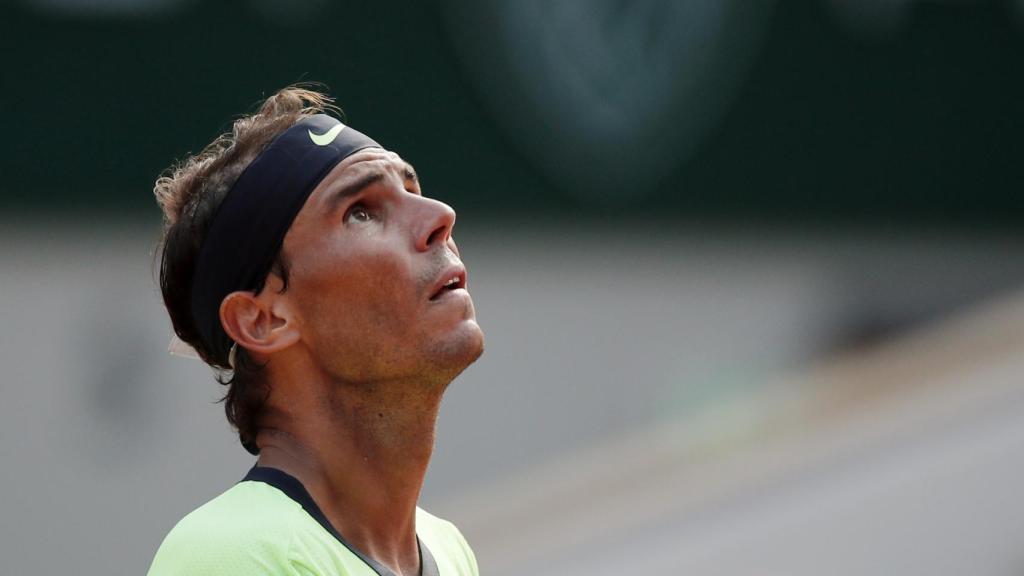 Nadal, durante el partido ante Schwartzman.