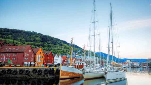Vista de la ciudad noruega de Bergen.