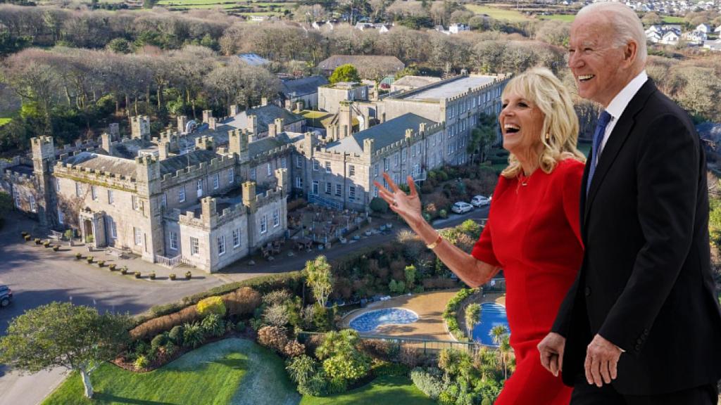El castillo de Tregenna, el hotel de lujo donde se aloja Joe Biden en Inglaterra