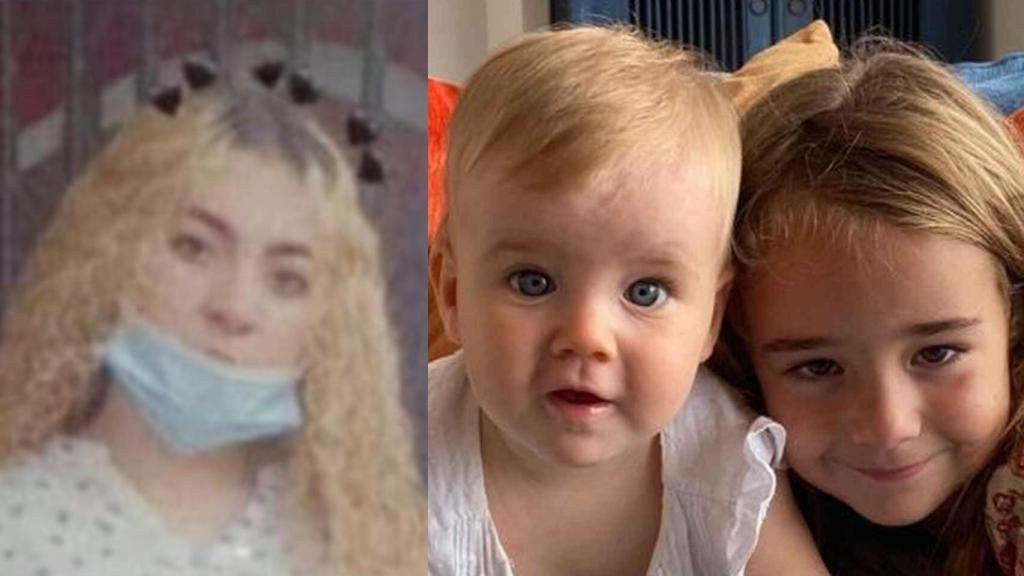 Rocío Caíz, asesinada presuntamente por su expareja, y las niñas desaparecidas, Anna y Olivia.