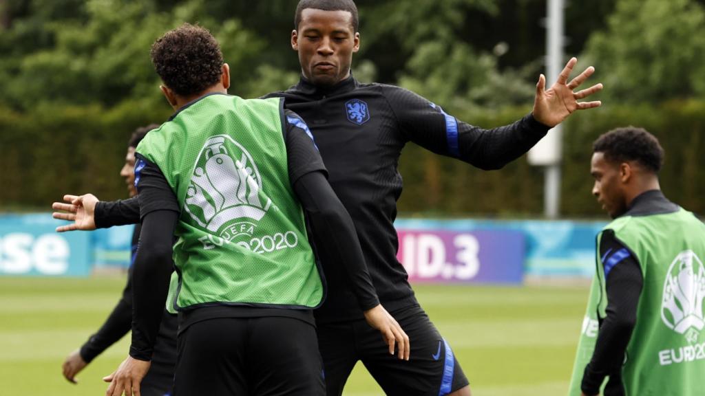 Georginio Wijnaldum, con la selección de los Países Bajos