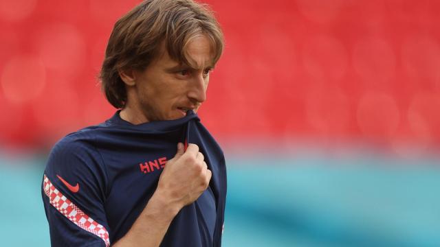 Luka Modric en la concentración de Croacia