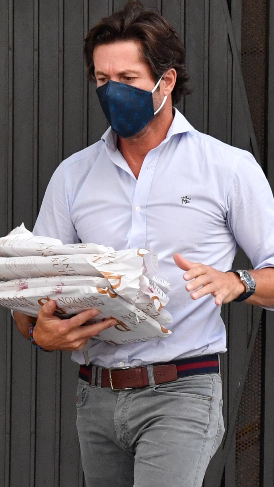 José Antonio Canales Rivera este lunes llegando al tanatorio.