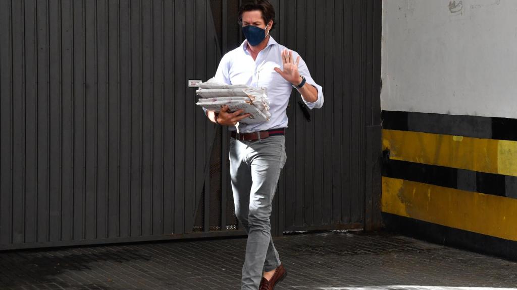 José Antonio Canales Rivera tras el entierro de su padre.