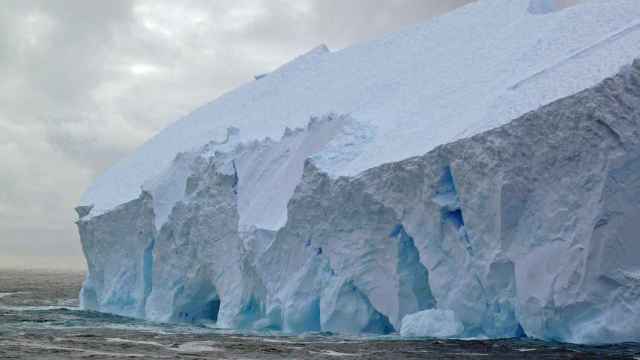 Frente de hielo en la Antártida.