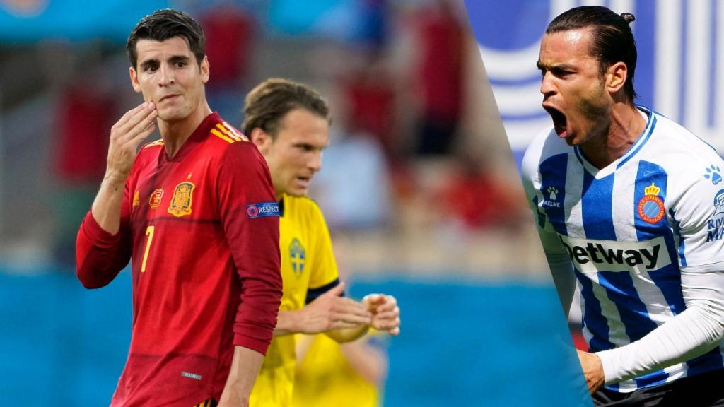 Morata y Raúl de Tomás, en un collage