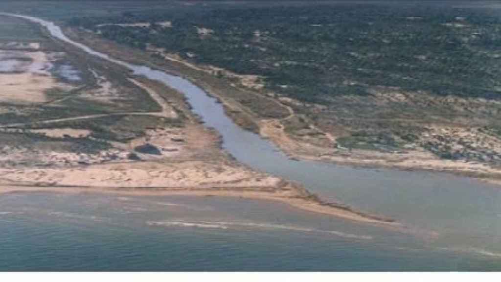 Desembocadura del río Segura en 1970.