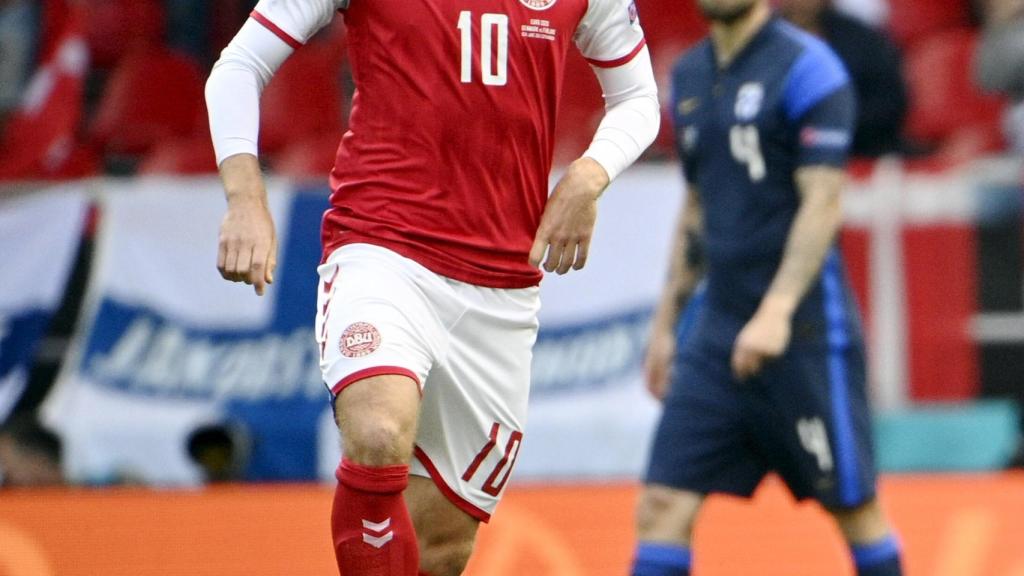 Christian Eriksen, durante la Eurocopa