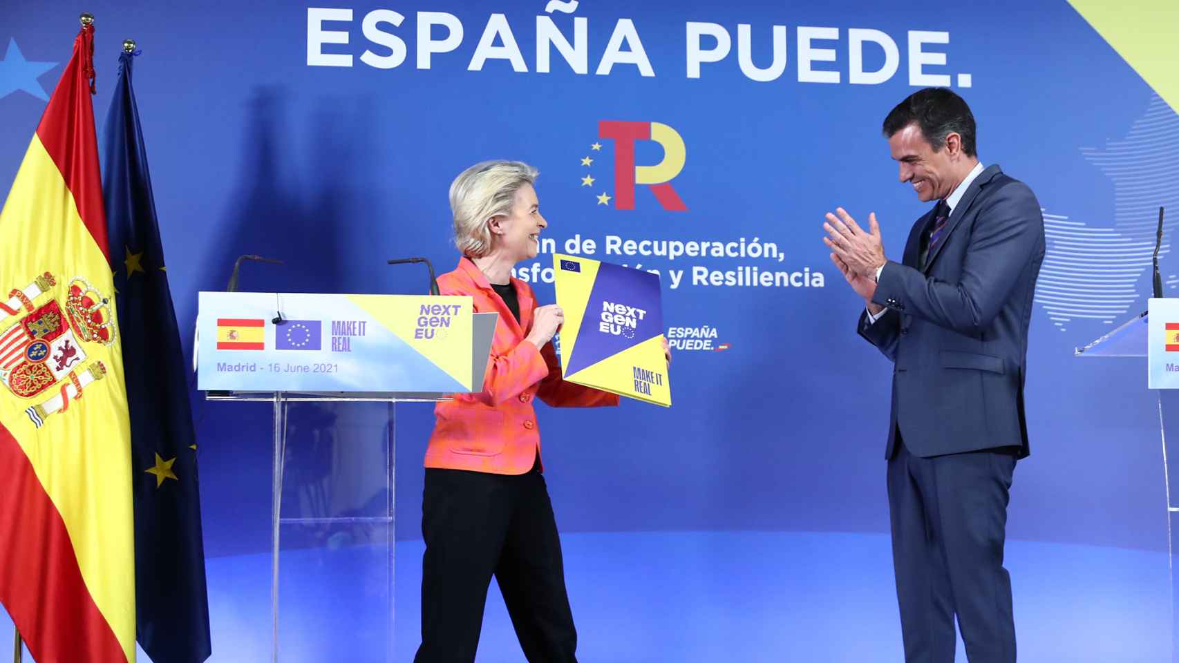 Ursula von der Leyen entregó a Pedro Sánchez su evaluación del plan de reformas en junio